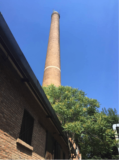 Fig. 6, Typical state owned factory buildings in 798 Distict, that have been converted to art space, view 1, photo taken by author in 2016