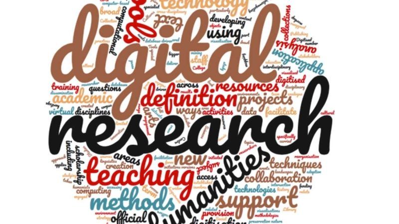 Fig. 1. Word cloud based on the working definitions of digital humanities provided by participants of the Research Libraries UK project ‘The role of Research Libraries in the creation, archiving, curation, and preservation of tools for the Digital Humanities’.