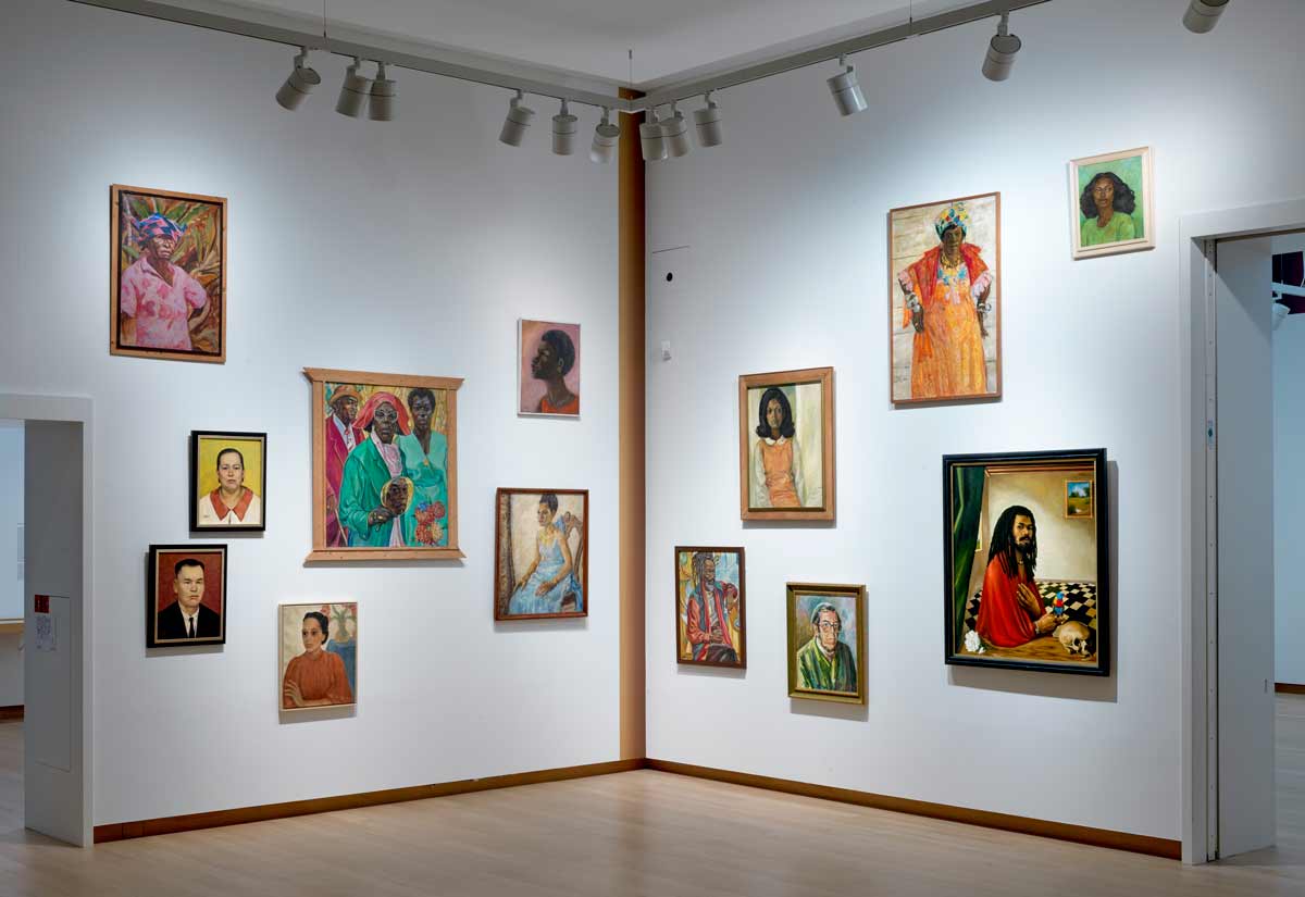 Fig. 4 Installation view of the portrait gallery of Surinamese School, Stedelijk Museum Amsterdam 2020.