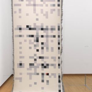 Design by Rossella Biscotti, executed by Textiellab Tilburg, 10 x 10 (Acquired Nationality), 2014. Stedelijk Museum Amsterdam, object no. 2015.1.0418(1-2).