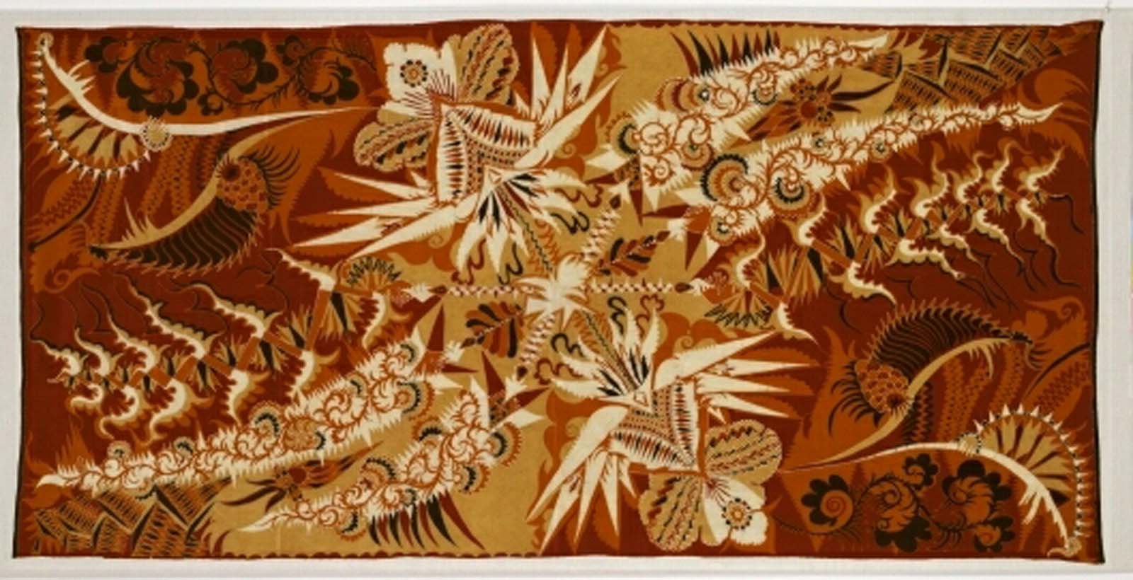 Fig. 6: Ragnhild d’Ailly, no title, 1928, silk batik shawl with hem, 190 x 90 cm, Stedelijk Museum, Amsterdam.