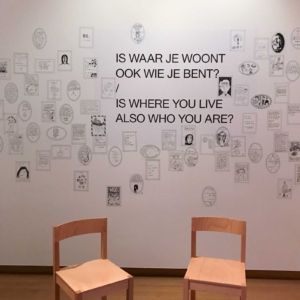 Fig. 1. The Salon in Migrant Artists in Paris at the Stedelijk. Photograph by the author, October 27, 2019.
