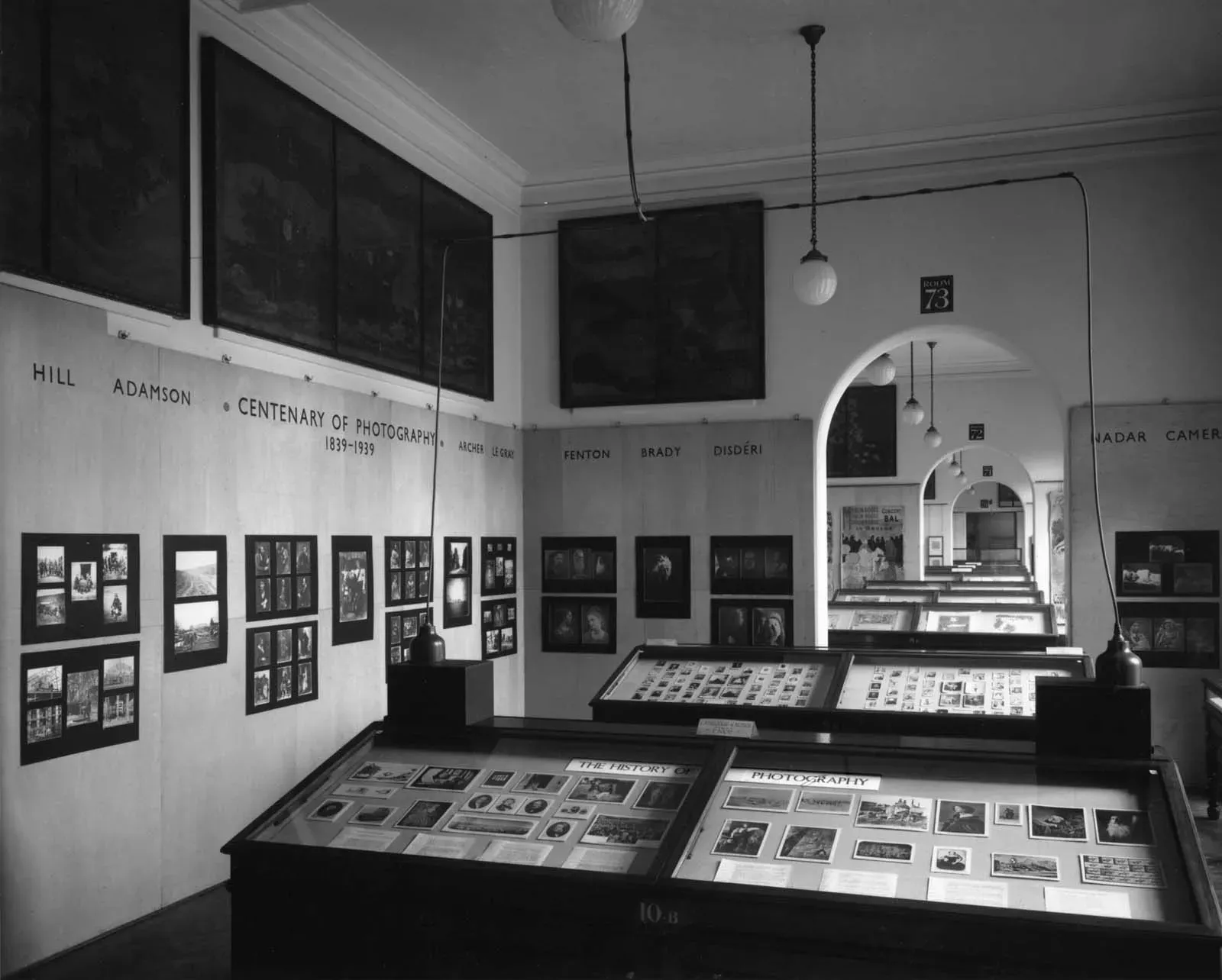 Figure 1  - Installation view, The Centenary of Photography, 1839-1939, Victoria & Albert Museum, 1939. Museum reference #: F440. Photographer: Not recorded.