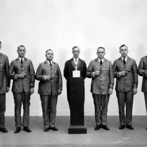 Figure 11 - Museum guards’ winning shooting team, The Metropolitan Museum of Art, 1930. Museum reference #: MM2930. Photographer: not recorded