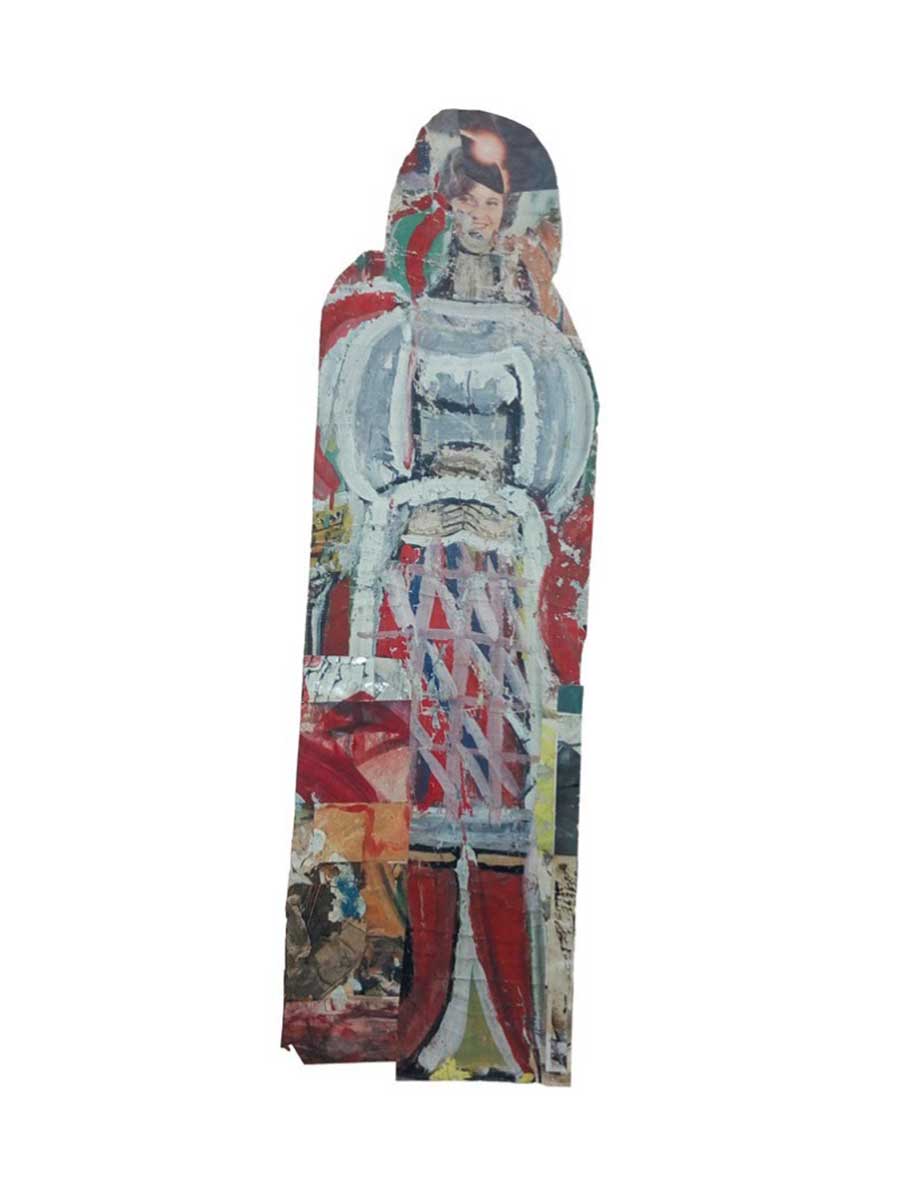 Human Being—Universe—Infinity. 1980s. Paper, collage, gouache, whitewash, magazine and newspaper cuttings, photopaper, soil.