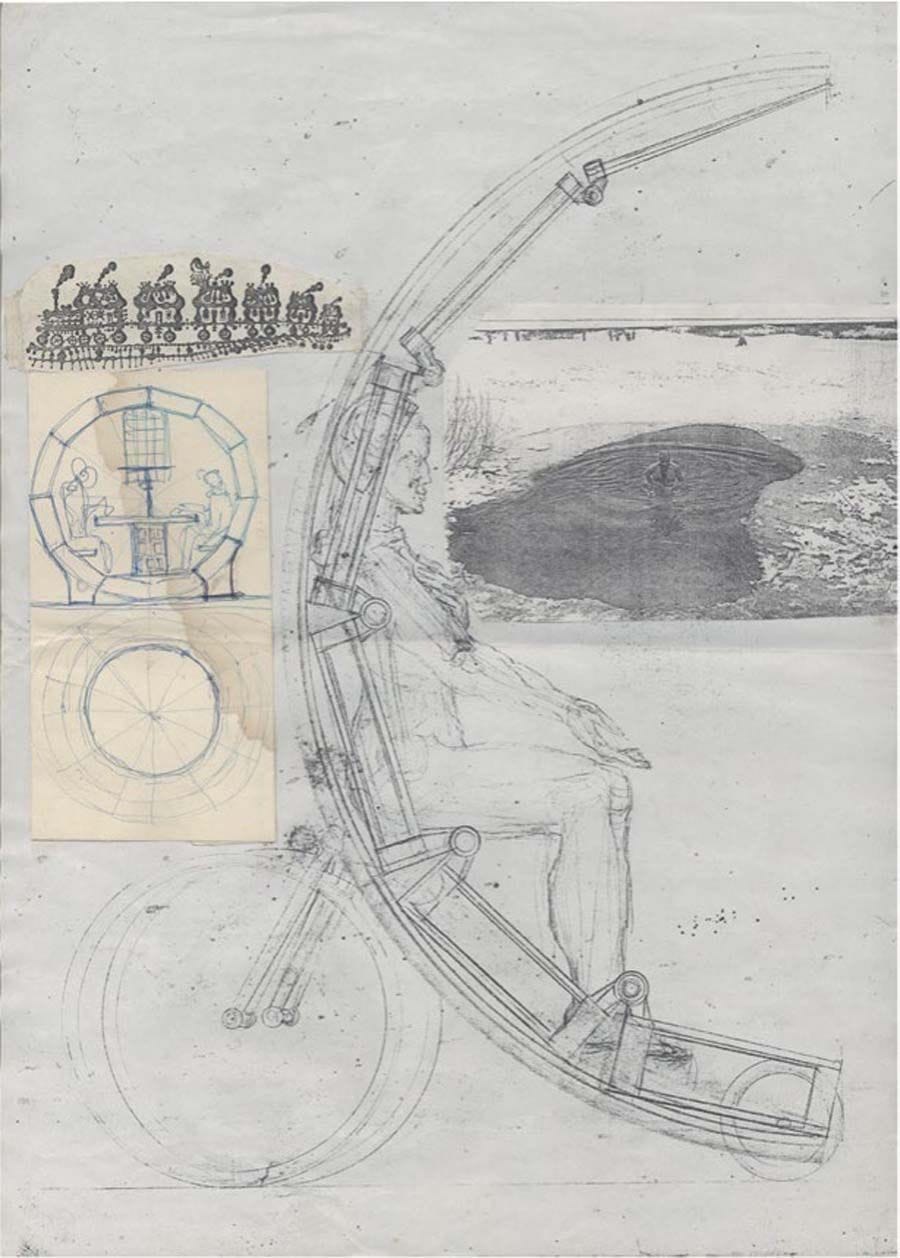 A Module for Locomotion. 1990s. Xerox copy, collage.