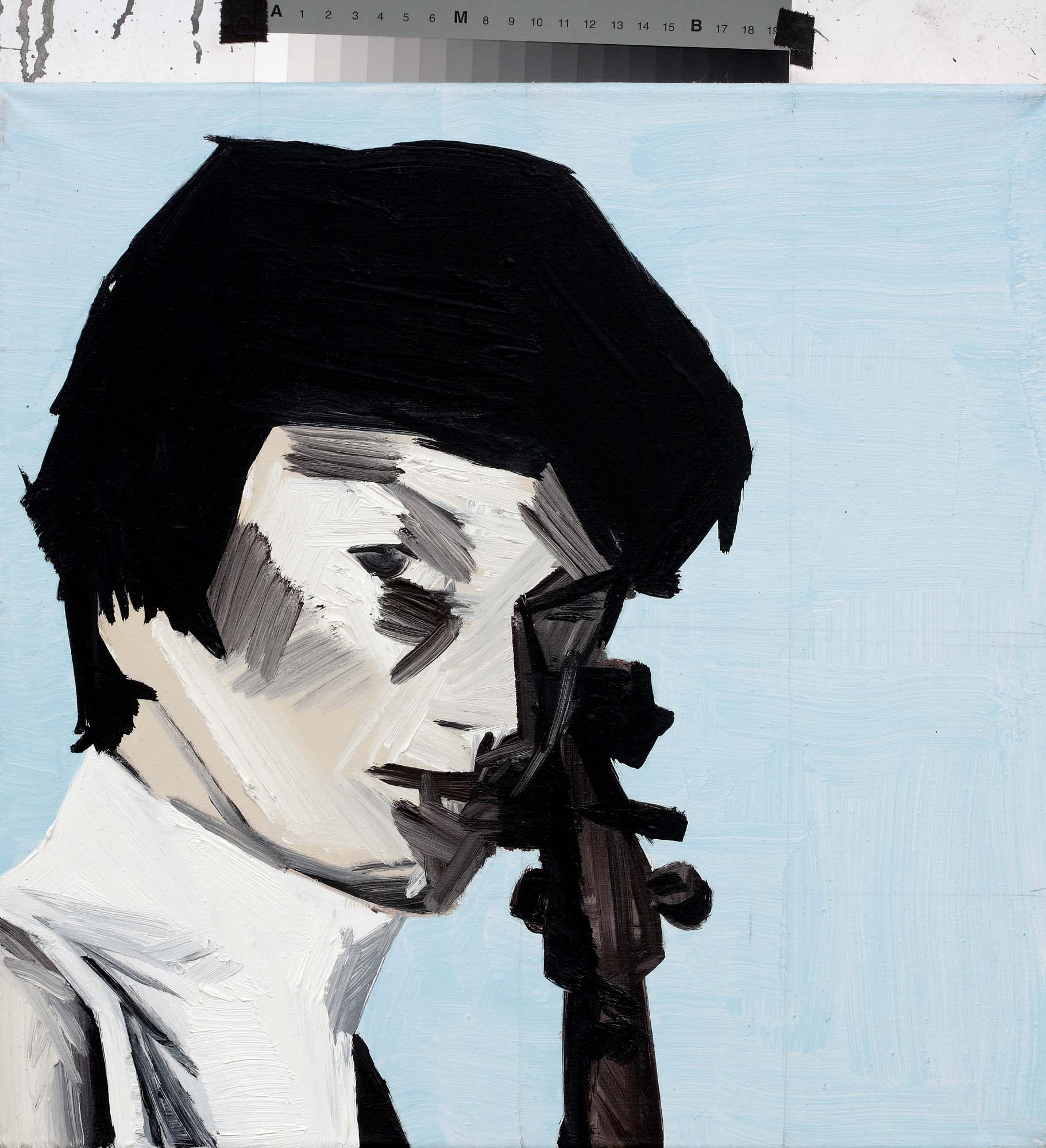 Wilhelm Sasnal, Wanda Wiłkomirska, 2005, oil on canvas, 40 × 40 cm. Courtesy the artist and Foksal Gallery Foundation.