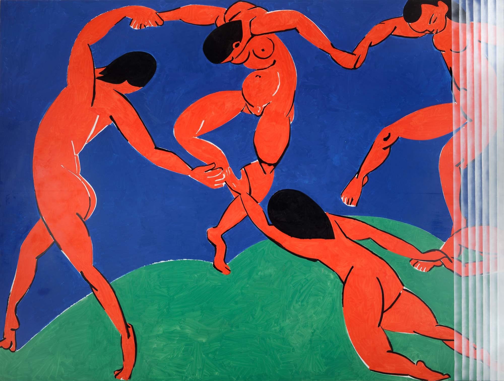 Wilhelm Sasnal, Untitled (after “Dance” by Henri Matisse), 2018, oil on canvas, 260 × 340 cm. Courtesy the artist and Foksal Gallery Foundation.