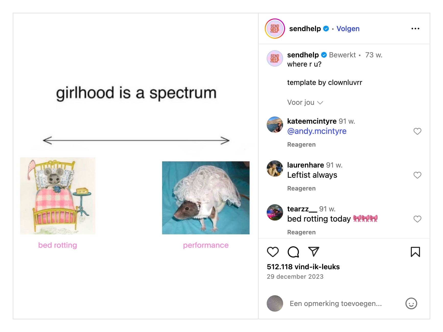 Figure 2. Meme by user sendhelp posted on December 29, 2023.