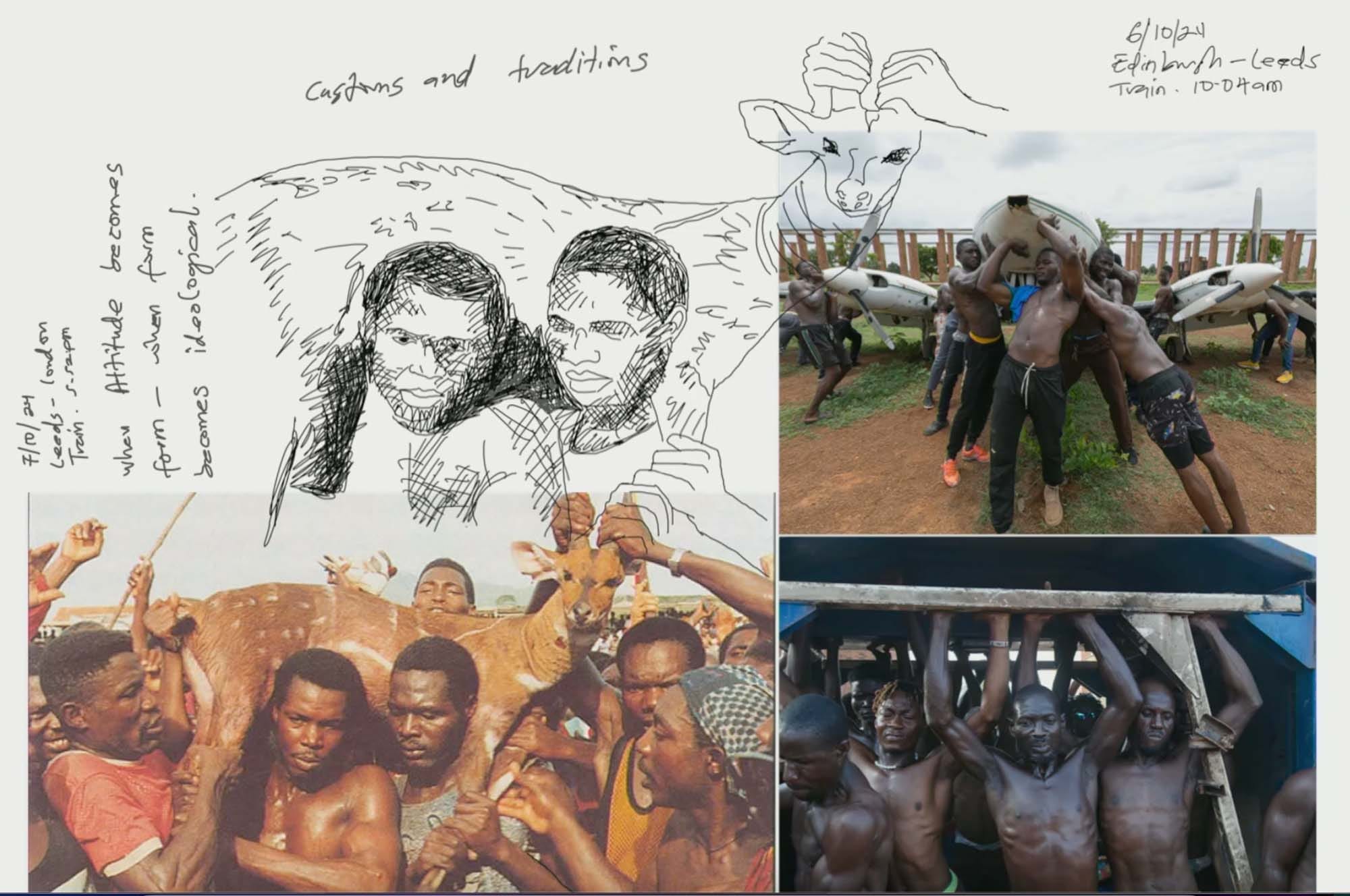 Fig. 4. Sketches, research notes, and photographs. Courtesy of the artist.